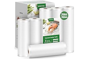 KOOTEK Vacuum Sealer Bags for 6 Rolls for Food and Pillows
