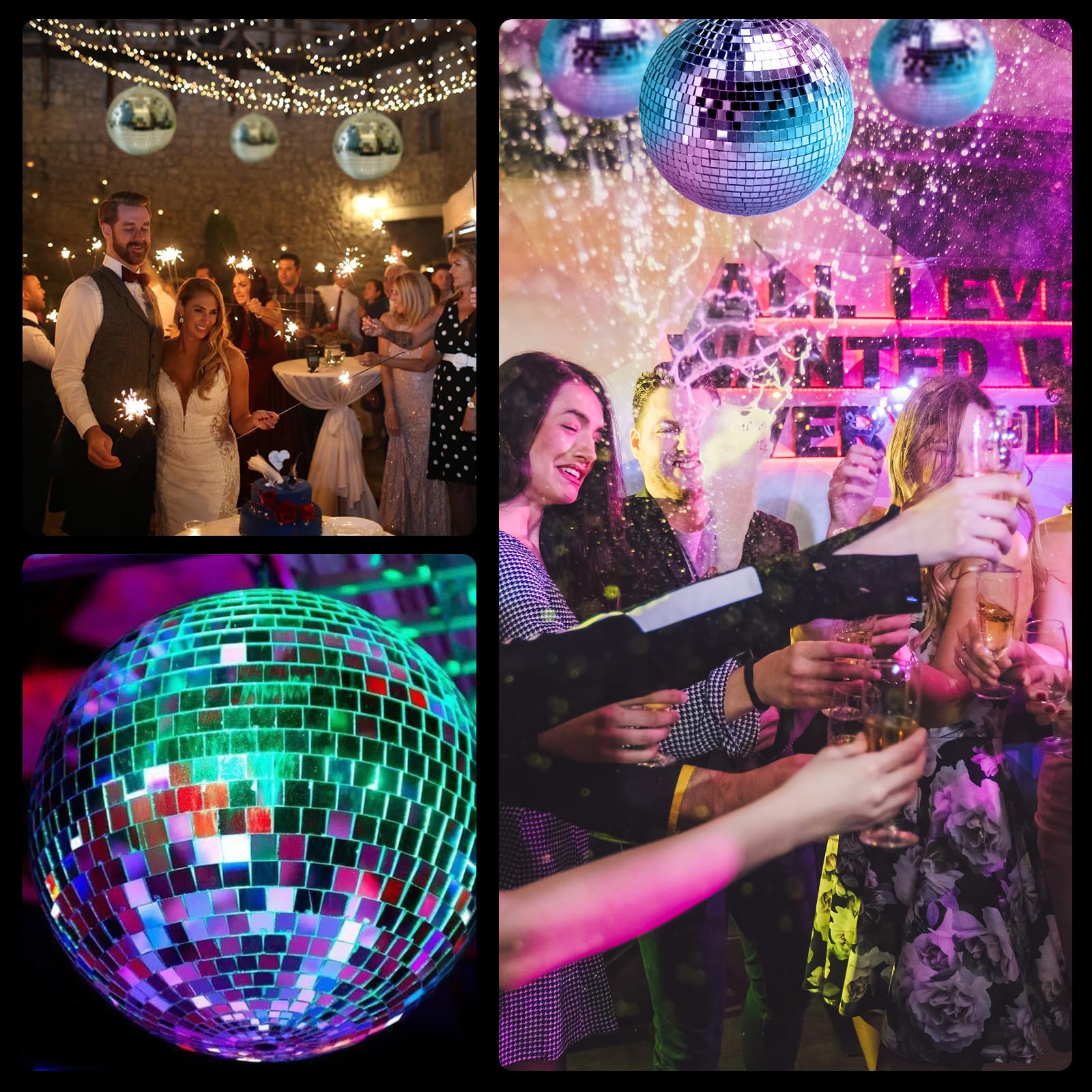 Amazon.com: Mirror Disco Ball, 8 Inch Silver Hanging Disco Ball