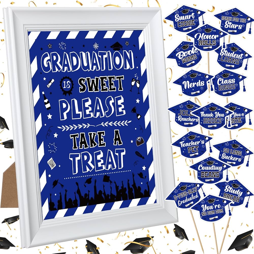 amazon-com-hoolerry-21-pcs-graduation-candy-bar-signs-buffet-labels-set-10-inch-grad-party-buffet-table-sign-with-frame-dessert-food-labels-for-graduation-party-decorations-supplies-blue-white-hogar for Free Printable Graduation Candy Buffet Signs Amazon.com: Hoolerry 21 Pcs Graduation Candy Bar Signs Buffet Labels Set 10 Inch Grad Party Buffet Table Sign with Frame Dessert Food Labels for Graduation Party Decorations Supplies (Blue, White) : Hogar for Free Printable Graduation Candy Buffet Signs