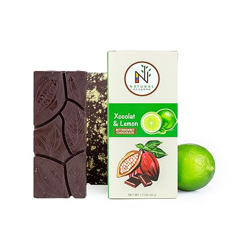 XOCOLAT NATURAL ECUADOR, Barra de Chocolate Negro, Chocolate Artesanal, XOCOLAT Y LIMÓN