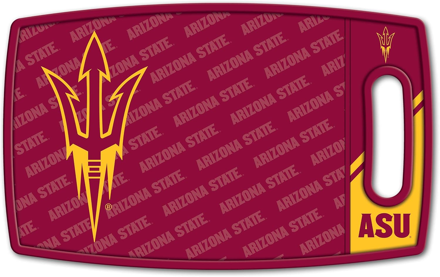 YouTheFan NCAA Officially-licensed Logo Series Cutting Board - reversible design for double the cutting surface - gentle on knives, team message on both front and back