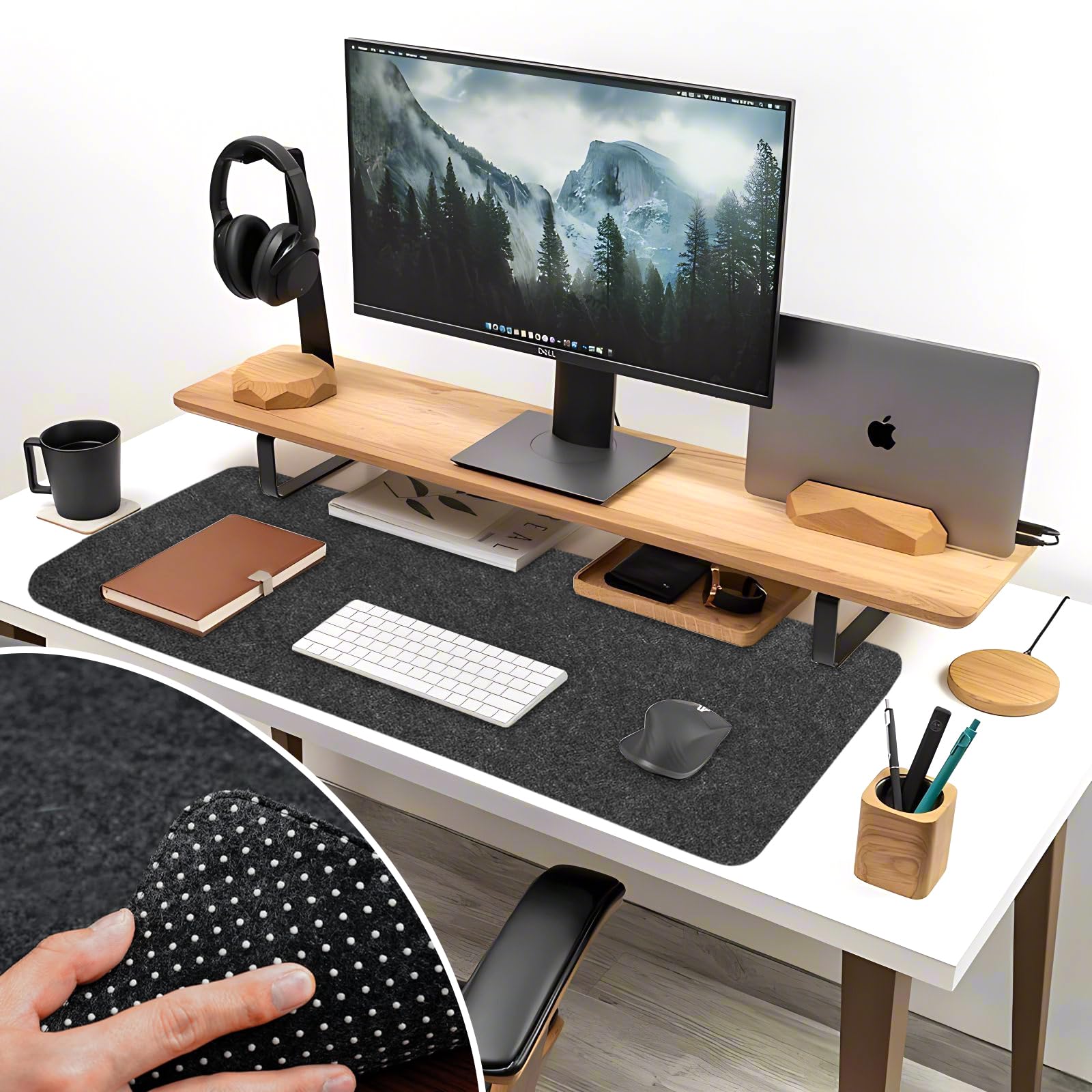 Tappetino Mouse RGB Tappetino Per Mouse Da Gaming Con LED RGB A Cambiamento Colore - Superficie Antiscivolo, Con Porta USB Integrata Mouse Pad LED Cambio Colore - Foto 6