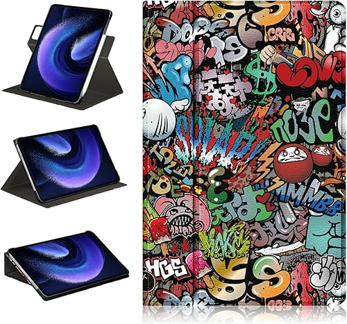 Funda compatible con tablet Xiaomi Pad 6 de 11.0 pulgadas lanzada 2023 con soporte multiángulo para tableta Mi Pad 6 Pro giratoria ajustable de 360,