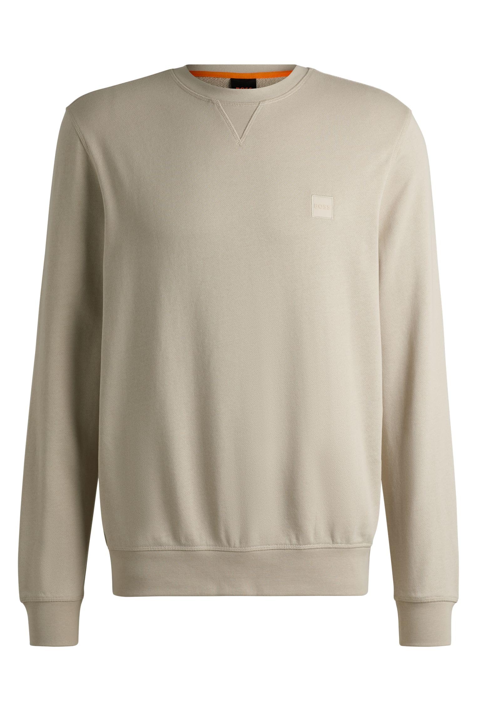 BOSS Herren Westart Regular-Fit Sweatshirt aus Baumwoll-Terry mit Logo-Aufnäher