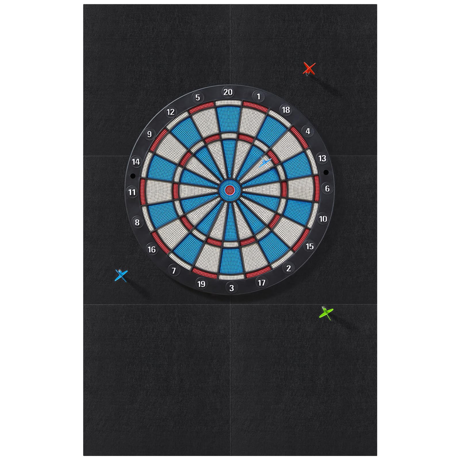 Filz Dart Wandschutz, Wandschutz Dartscheibe, Selbstklebender Dart Surround 60x90x1.2cm, Dartscheibe Schutzring, Schallschutz Dartscheibes, Bohrfrei für Heim und Bar