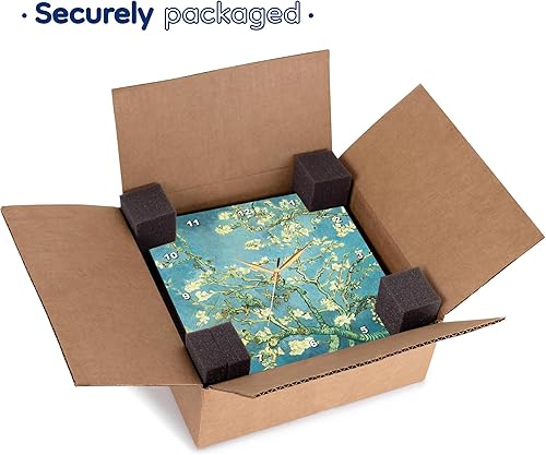 Miniatura 7 de 3dRose DPP_110452_2 Reloj de pared vintage Van Gogh con almendro floreciente, 13 x 13 pulgadas