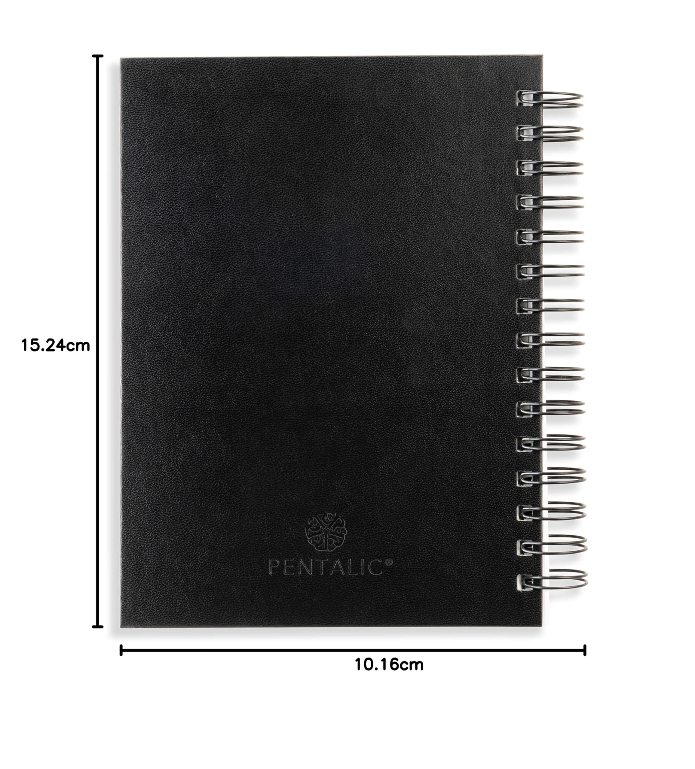 Pentalic Carnet de Croquis, Reliure intégrale, 10,2 cm par 15,2 cm