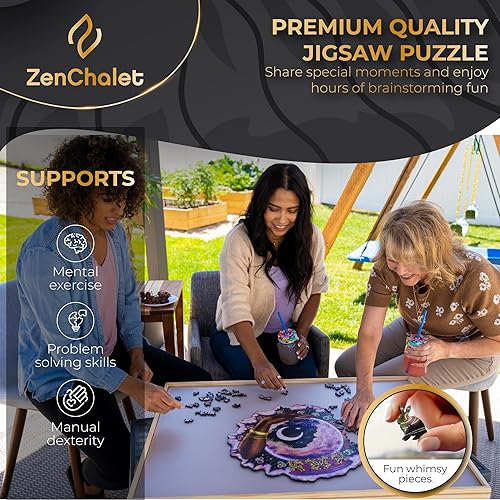 Miniatura 5 de ZenChalet - Rompecabezas de 500 piezas con bola de cristal - Rompecabezas de madera para regalar para adultos - Regalos distintivos de primera