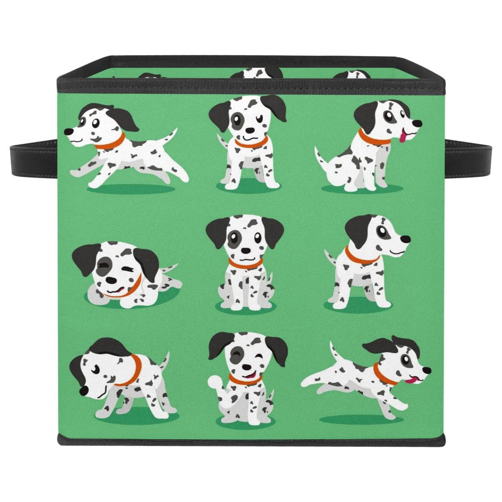 Boîte de rangement placard contre le désordre, cube en tissu imprimé chiot
