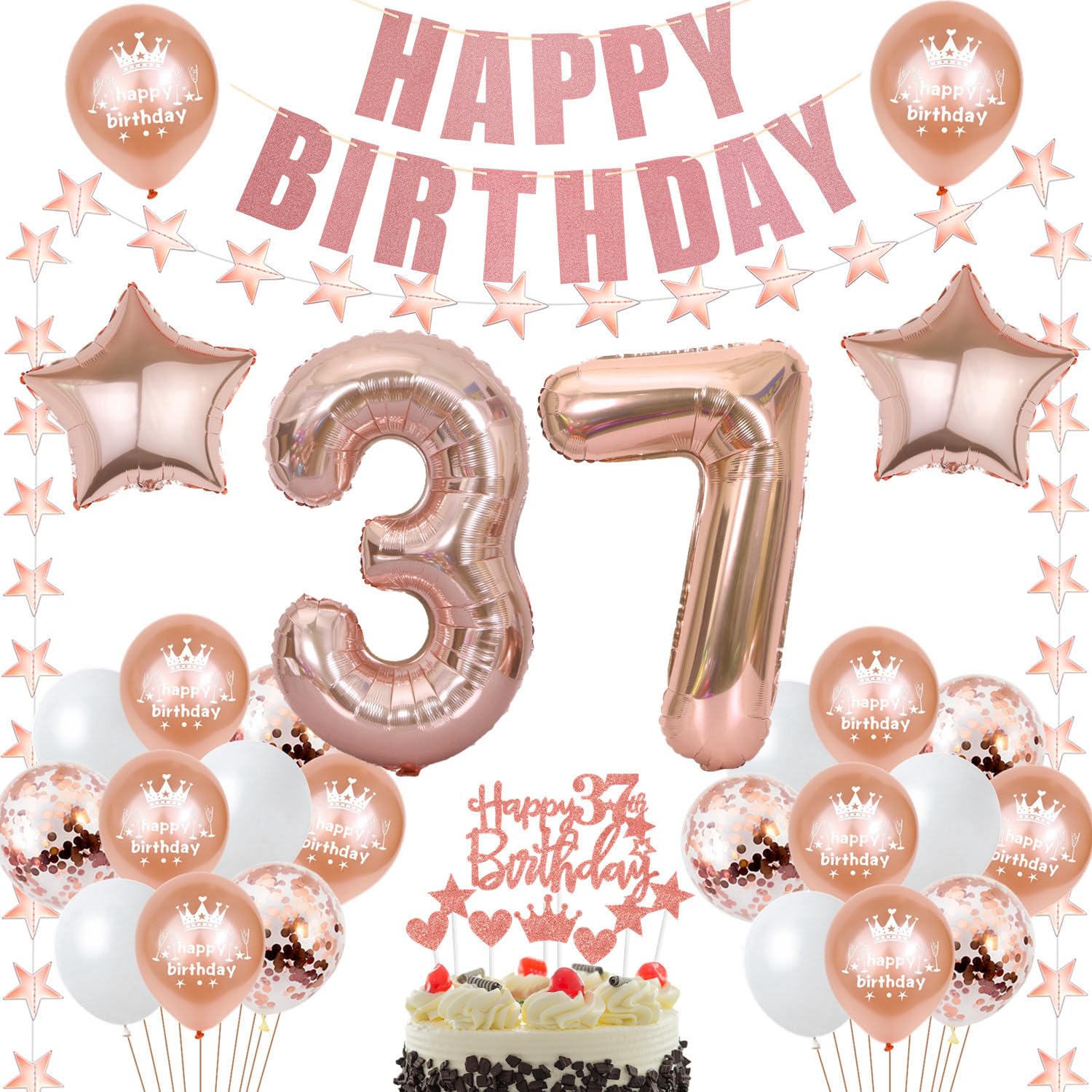 Balon 37th doum gn kadn dekorasyon balonlar 37 doum gn dekorasyonu kadn rose altn folyo balon 37 yl doum gn dekorasyonu kadn rose altn mutlu yl 37th doum gn dekorasyonu 37 kadn