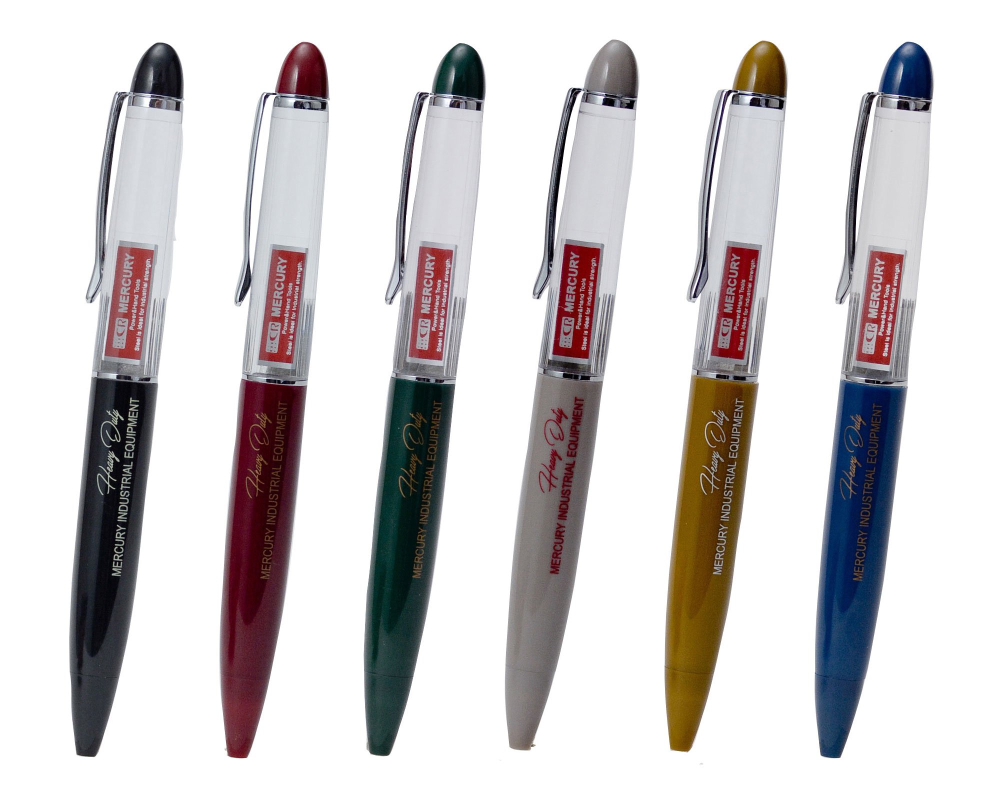 Mercury MEFLPEBO Ballpoint Pen Logo Floating Ballpoint Pen Box Set of 24 Black x Burgundy x Green x — view 2