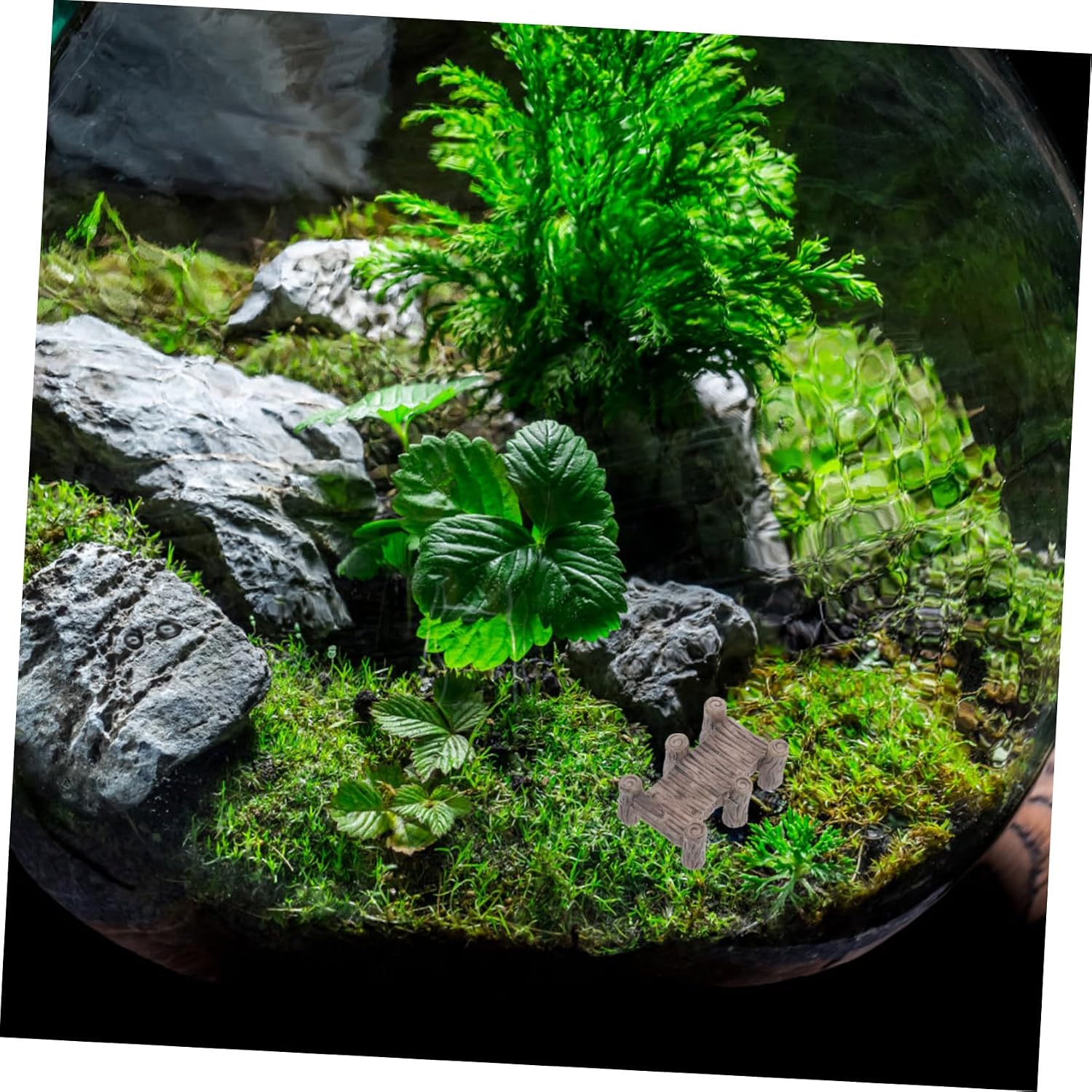 12pcs Resin Bridge Figurines for Garden and Miniature Decor