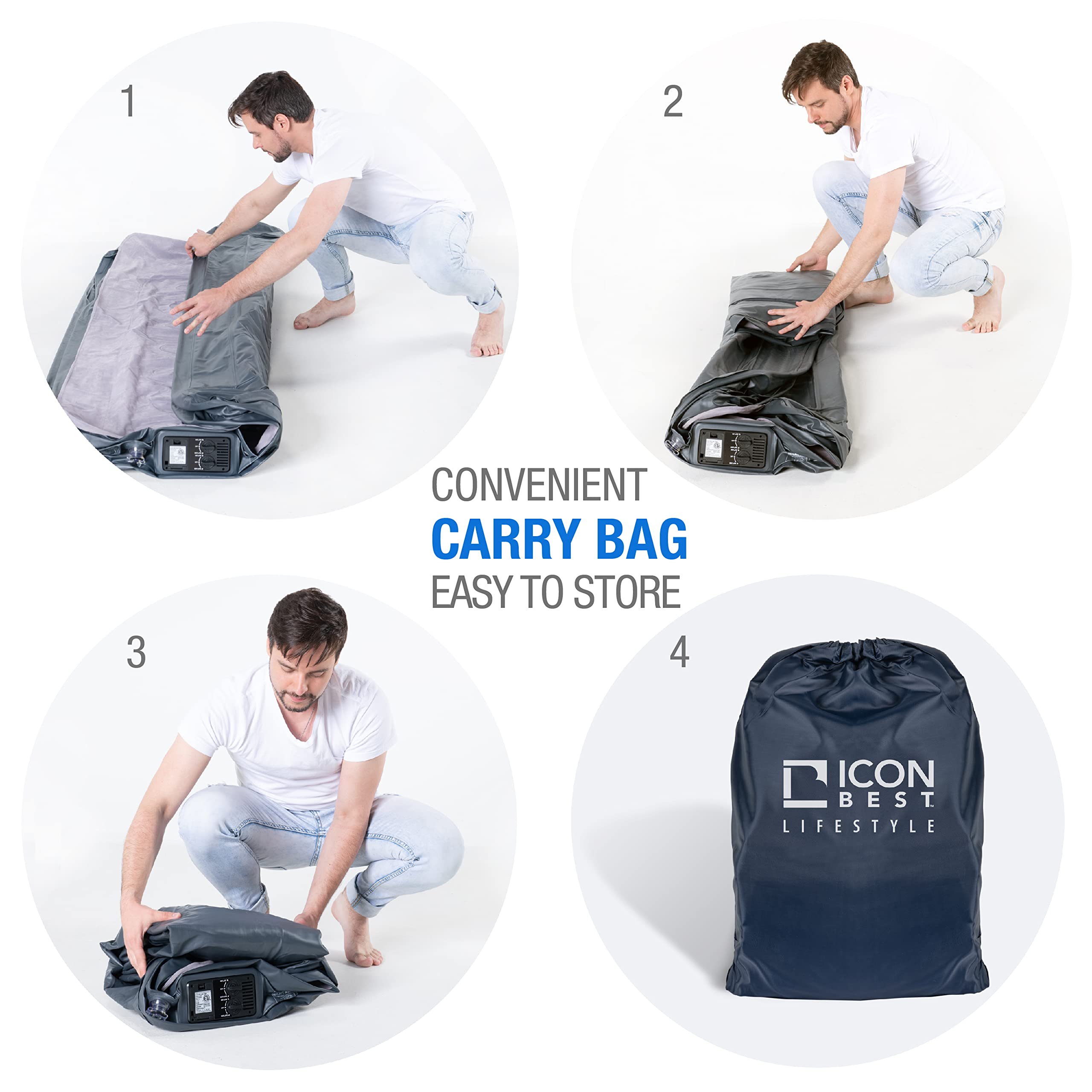 Noble QUEEN SIZE Comfort DOUBLE HIGH Raised Air Mattress atelieryuwa