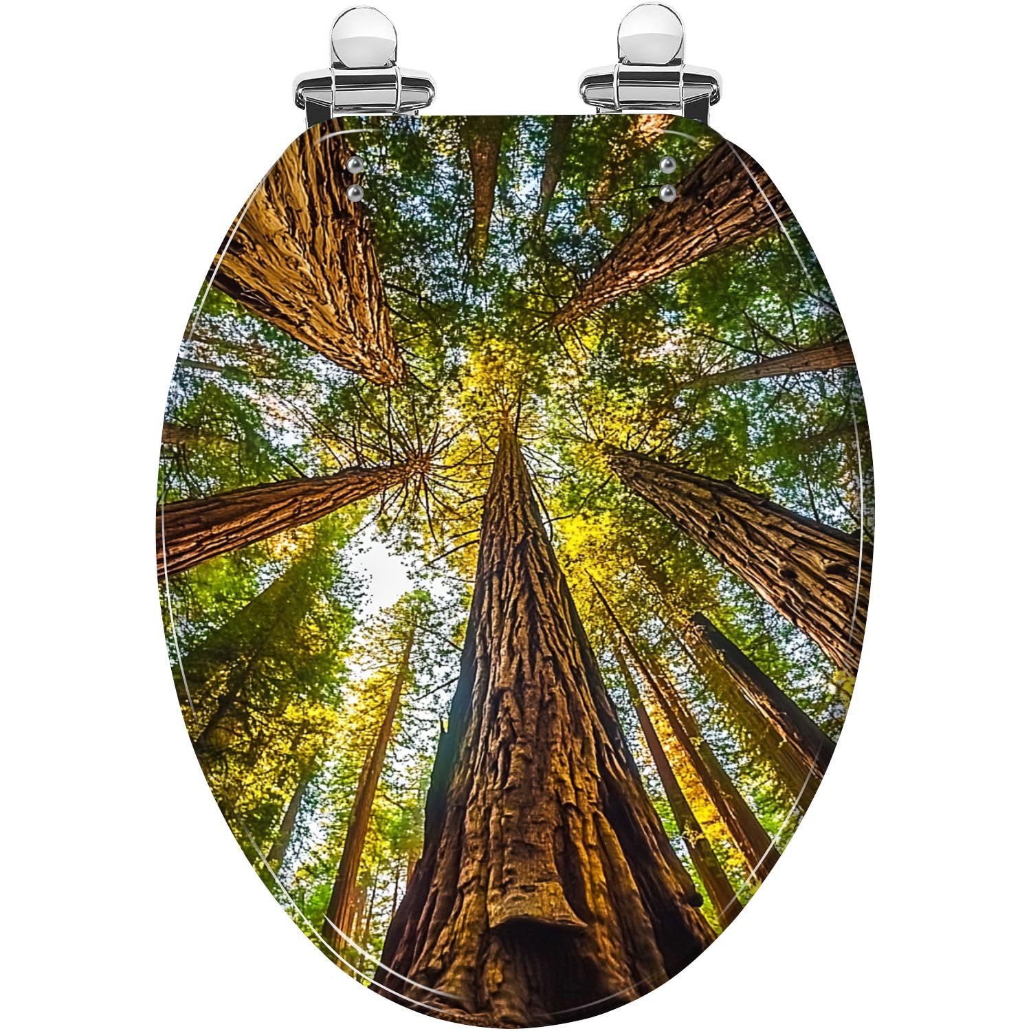 Asiento de inodoro alargado de resina Sequoia Forest