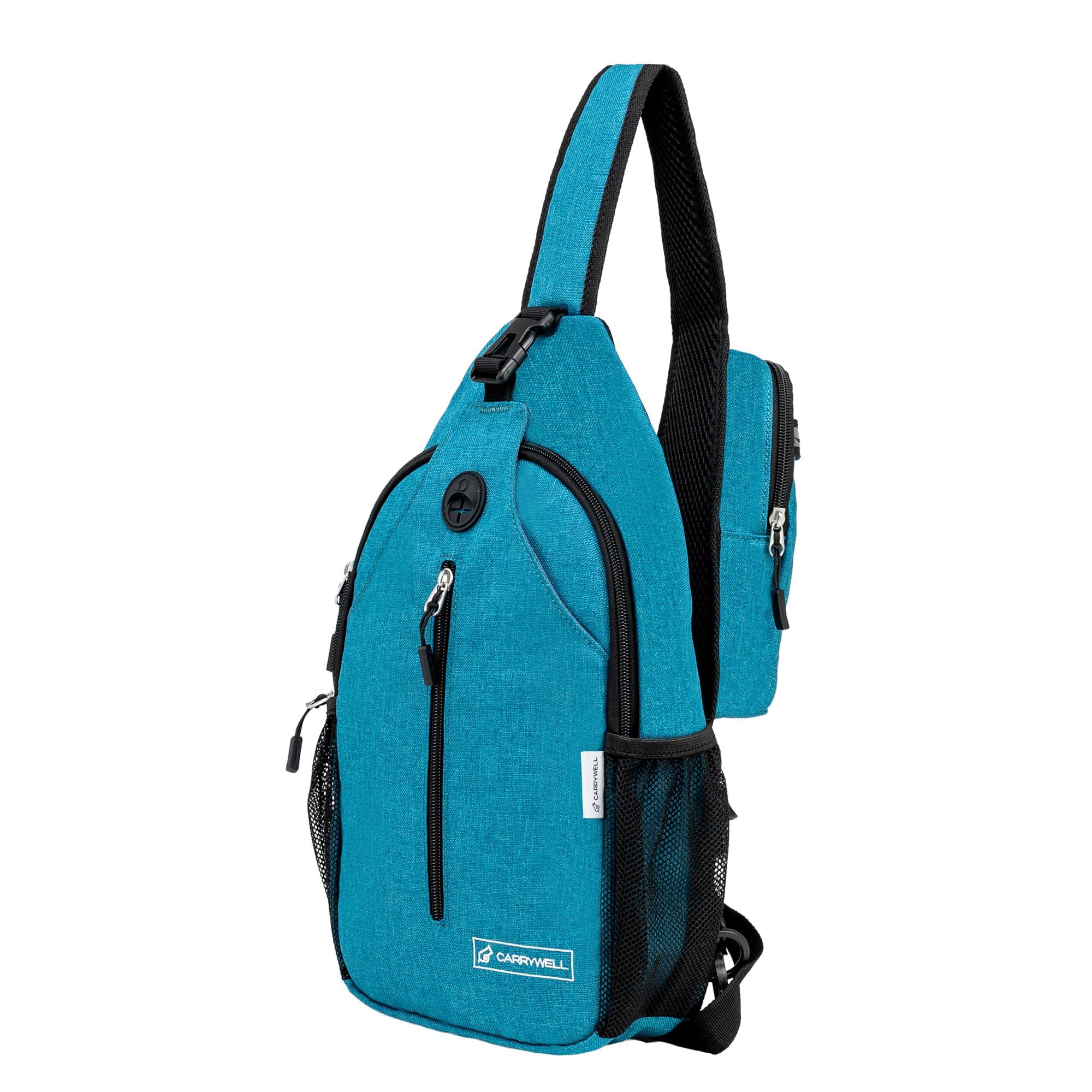 Carrywell (Not Made In China) Crossbody Sling Backpack, Small Daypack For Travel, Hiking, Anti-Theft Chest Bag, Lightweight