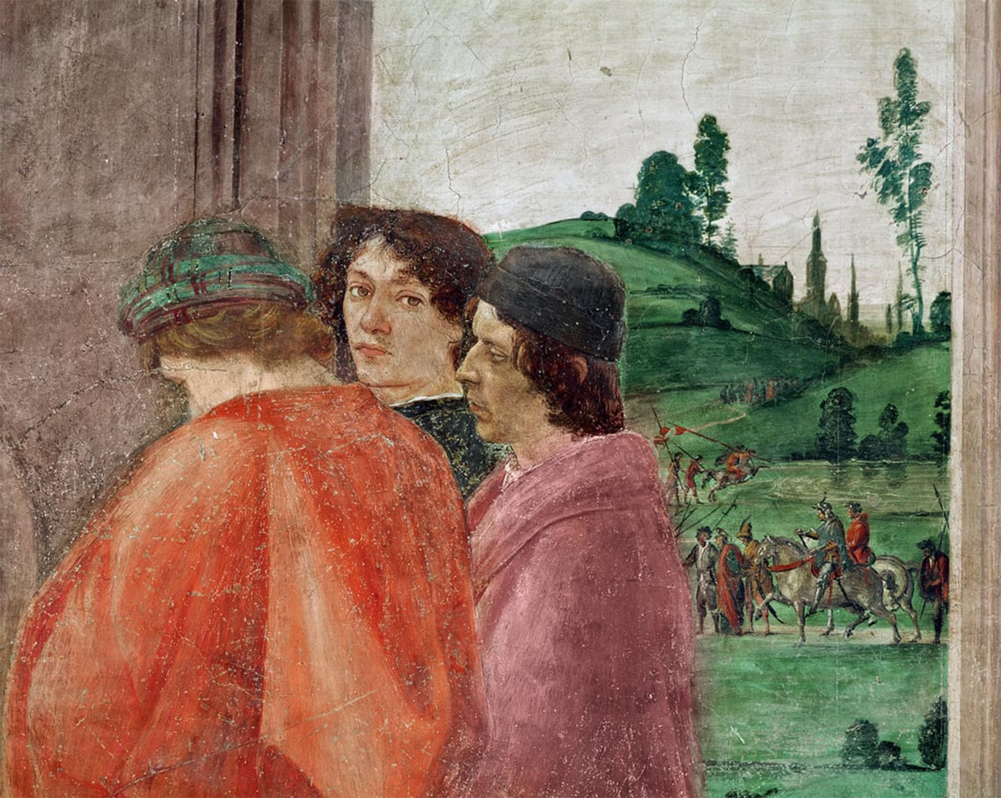 SERENDIPITP Abstract Painting Mural Print Picture Wall Decor Painting Detail of the Crucifixion of St Peter by Filippino Lippi Vintage Wall Artwork for Home Decor 60x90cm