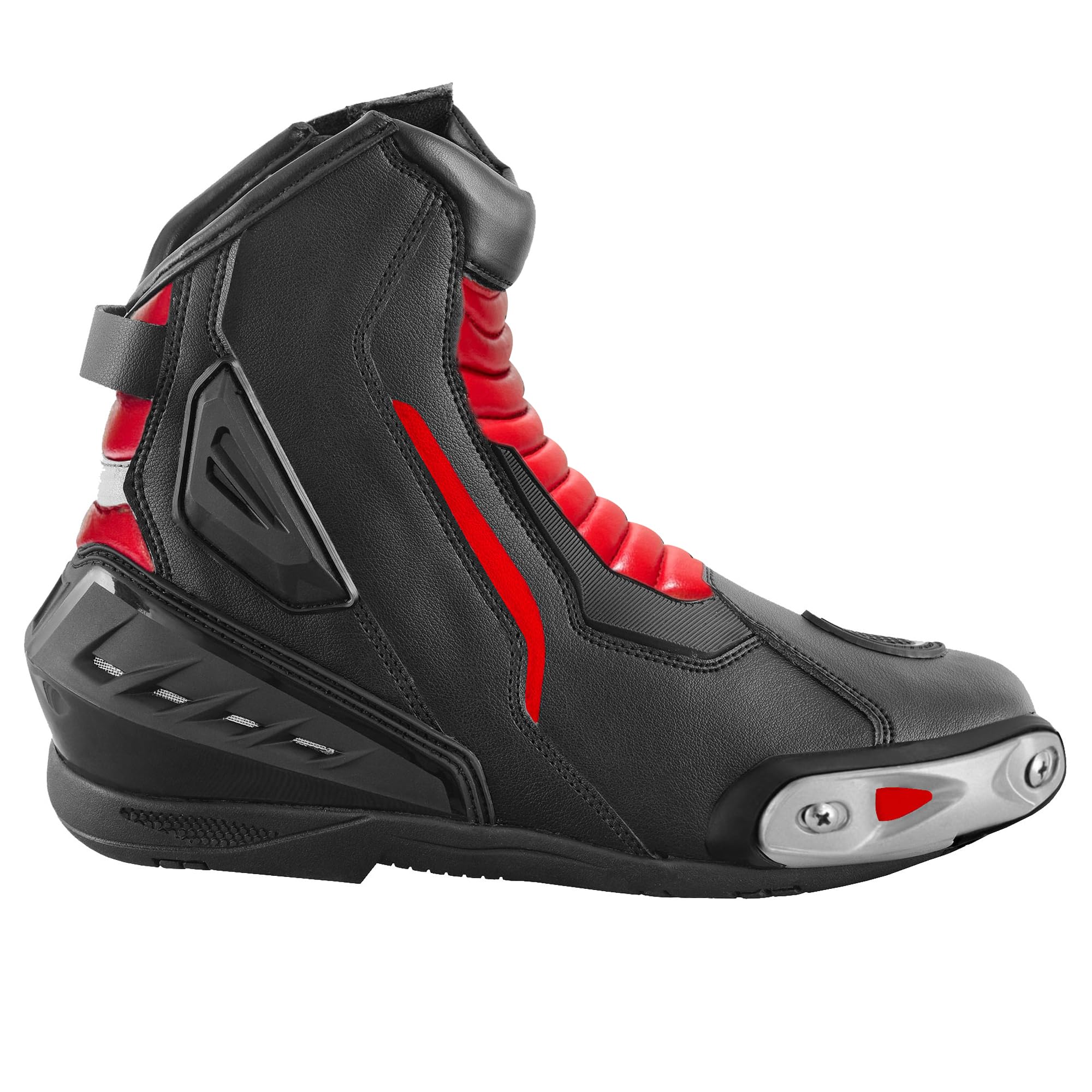 Zapatos de moto de cuero para hombre, botas protectoras antideslizantes con soporte para el tobillo,CE Aprobado