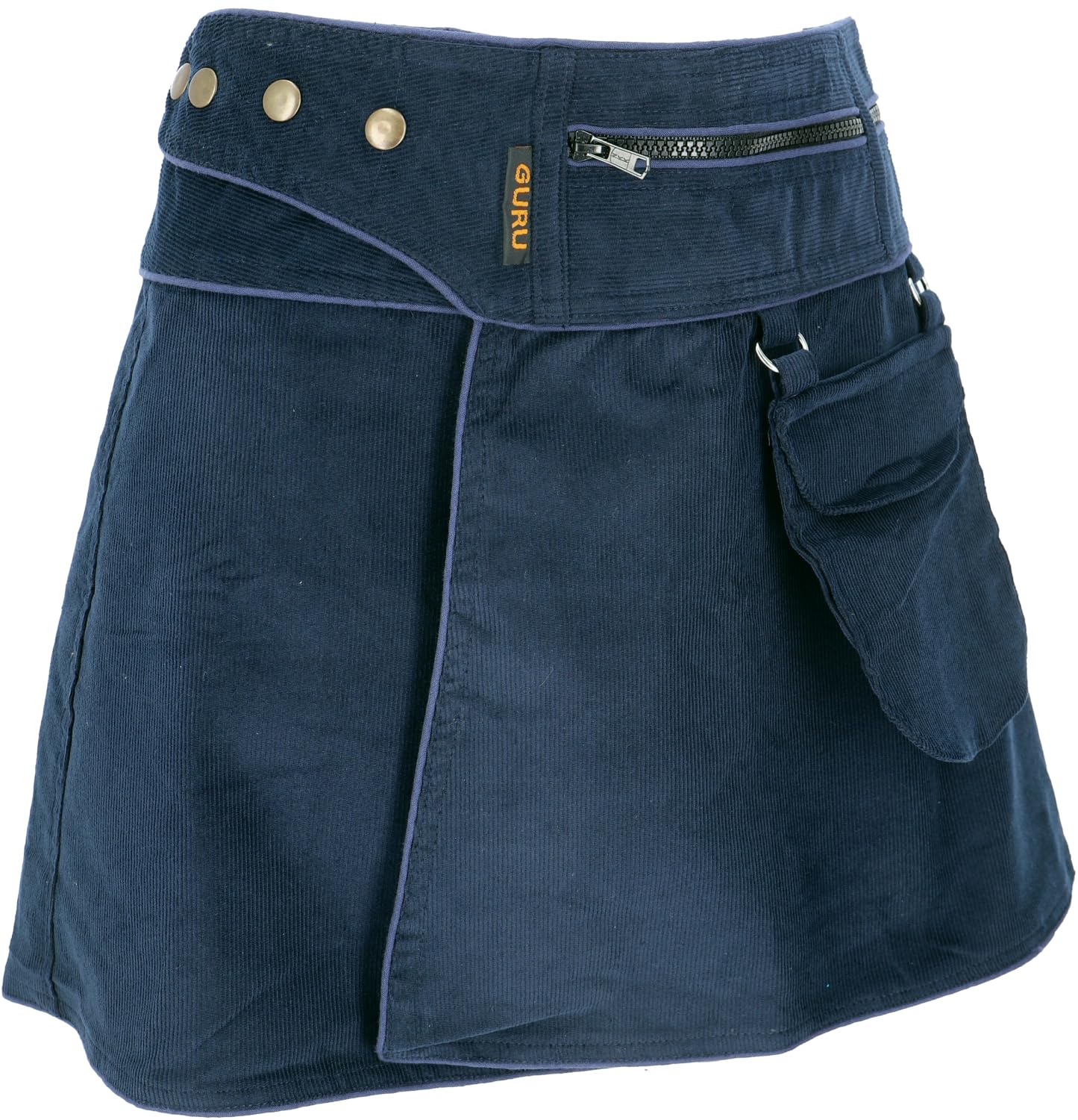 GURU SHOP Falda de pana, minifalda para mujer, algodón, faldas, ropa alternativa