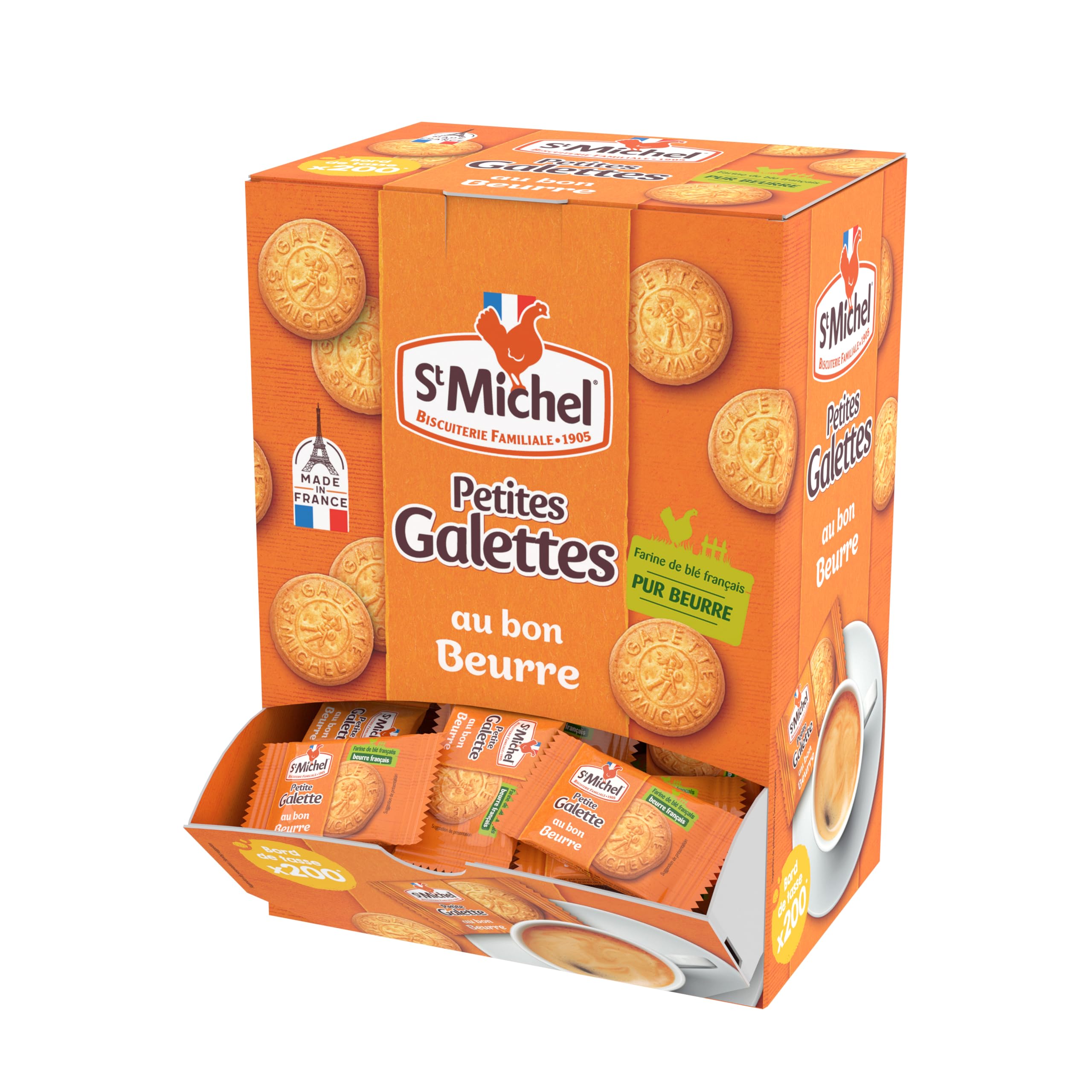 St Michel - Distribuidor de Galletas Pequeñas Naturales - 400 Galletas