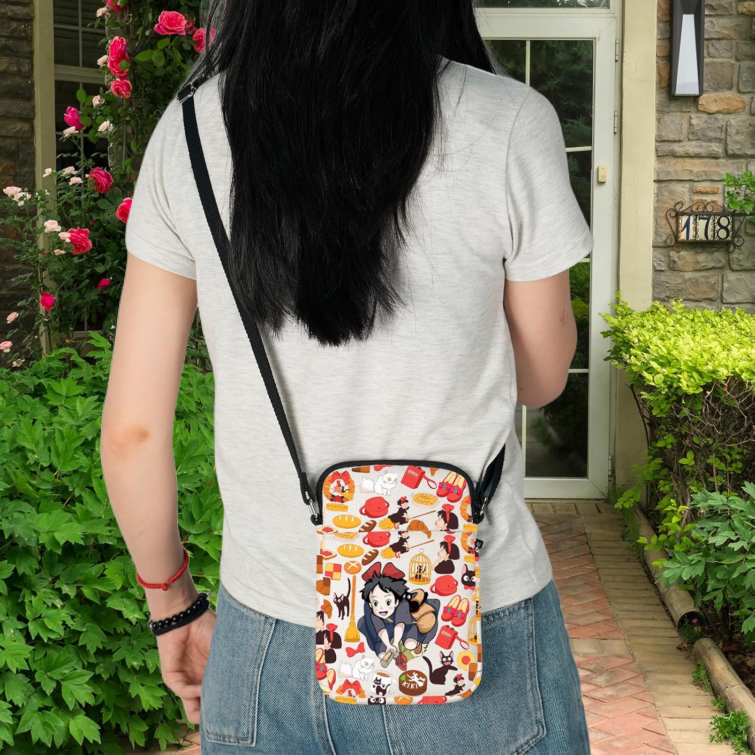 WZMPA Animated Movies Crossbody Bag Kiki's Anime Gift Black Cat Inspired Shoulder Bag Japan Movie Merchandise - Image 3