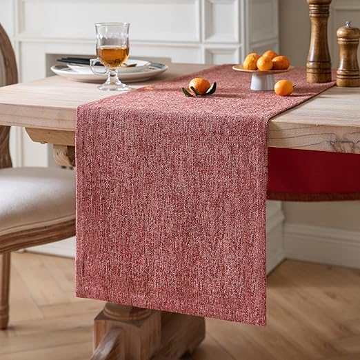 ZeeMart Burlap Style Farmhouse Table Runners 36 Inches Long