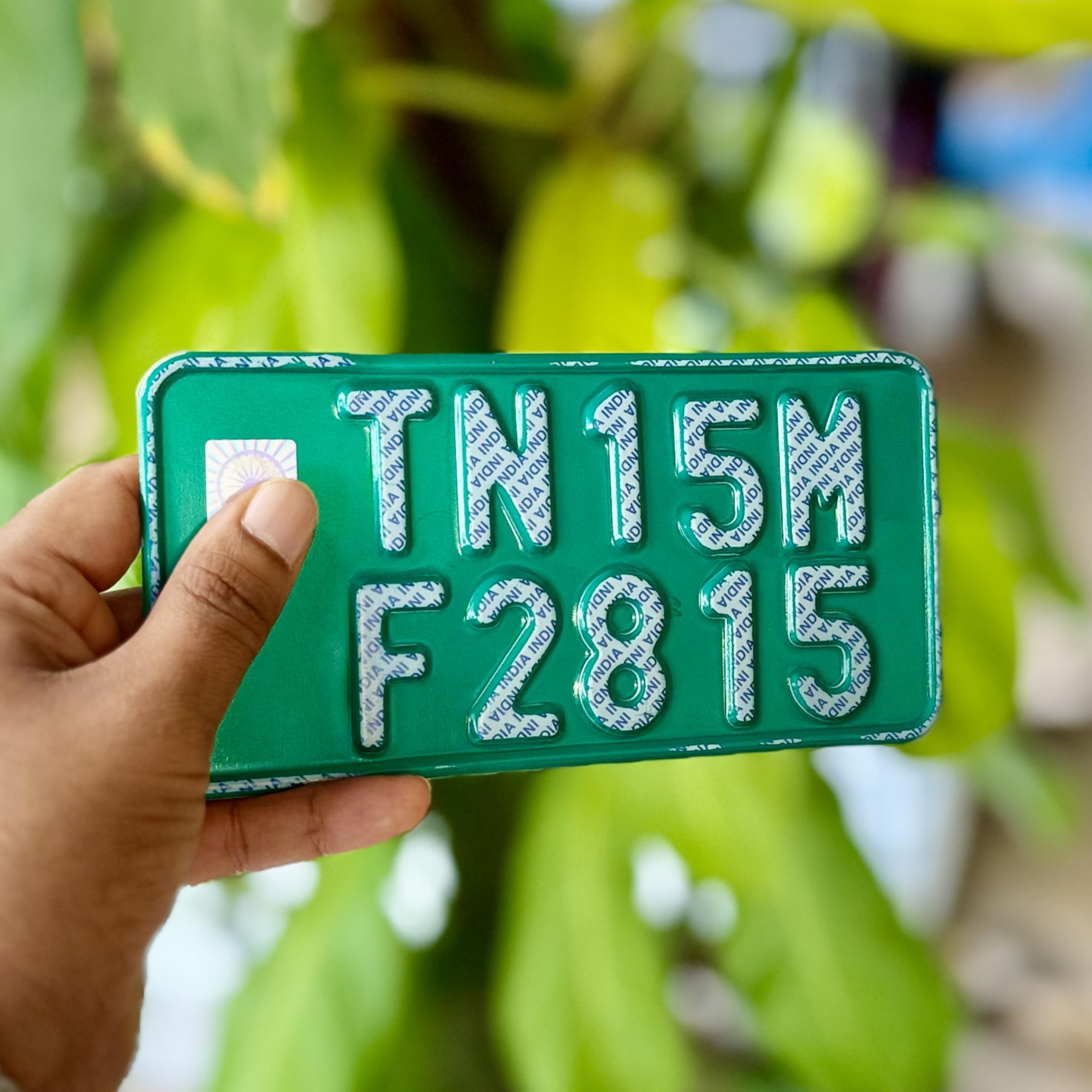Moto Utility Green Single Plate for Electric Scooters Rear | IND Font & Hologram | Non-HSRP | Rear Size 8x4 inch | Compatible with Ola, Ather, TVS iQube, Bajaj Chetak, Hero Vida, Ampere.-image-49