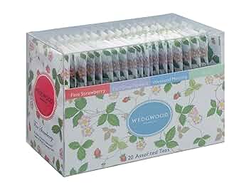 [] ワイルドストロベリー 黒壺 プレート 2種 ティーバッグ4種 36個アソートセット（WSN36P）|WEDGWOOD公式