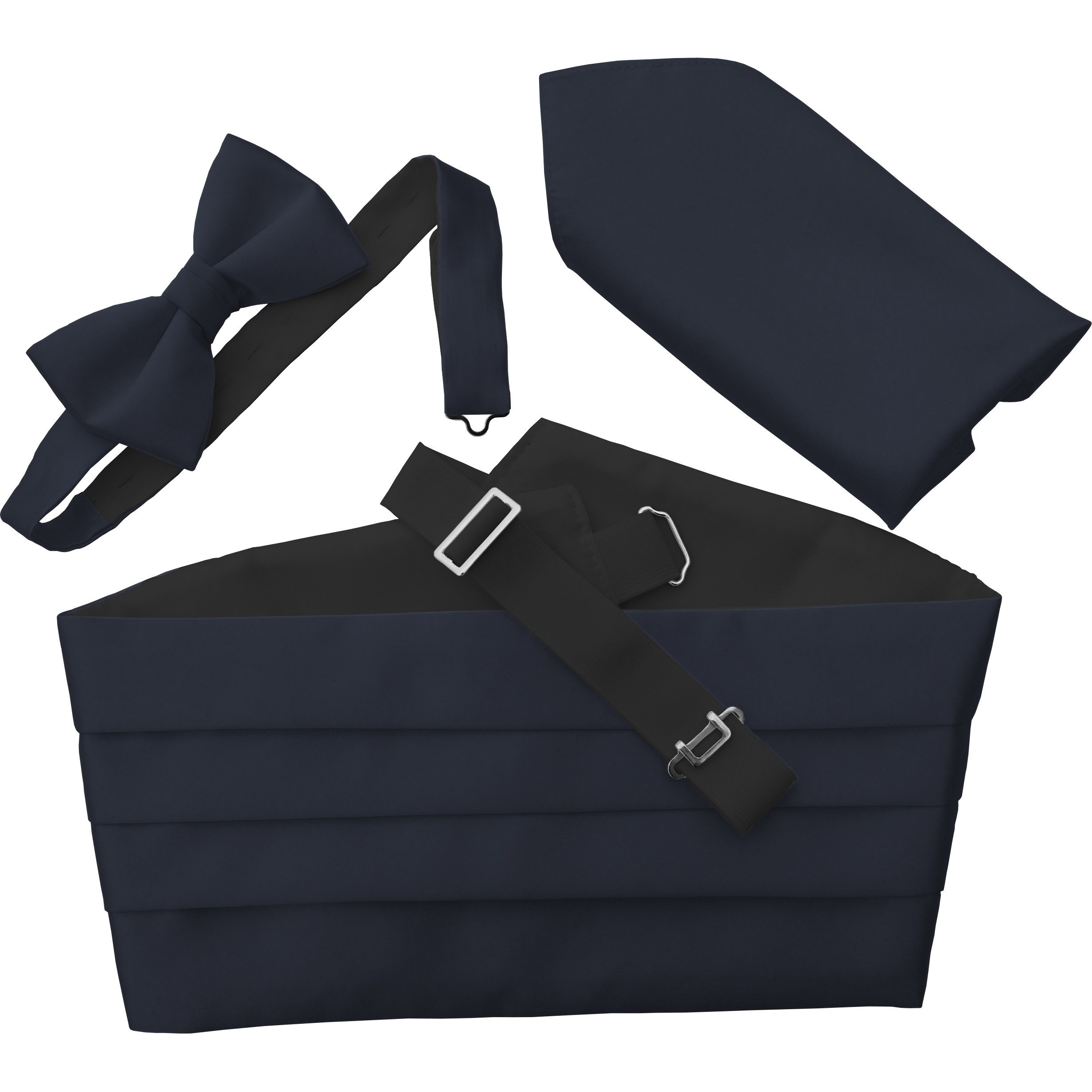 Great British Tie Club Satin Ceintures de Smoking Ensemble: Comprend Noeud Papillon et Mouchoir