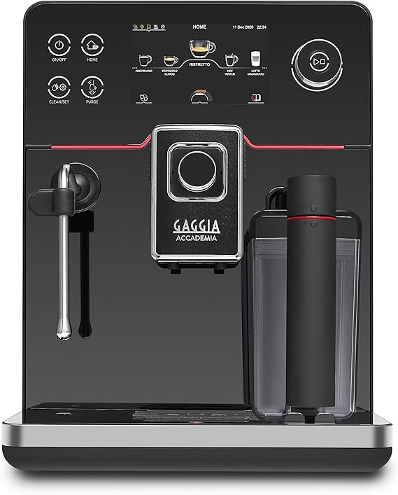 Gaggia Accademia Luxury Italian Fully Automatic Espresso Machine with 19 Customized drink settings,0.5 Liters,RI9782/46 Brushed Stainless