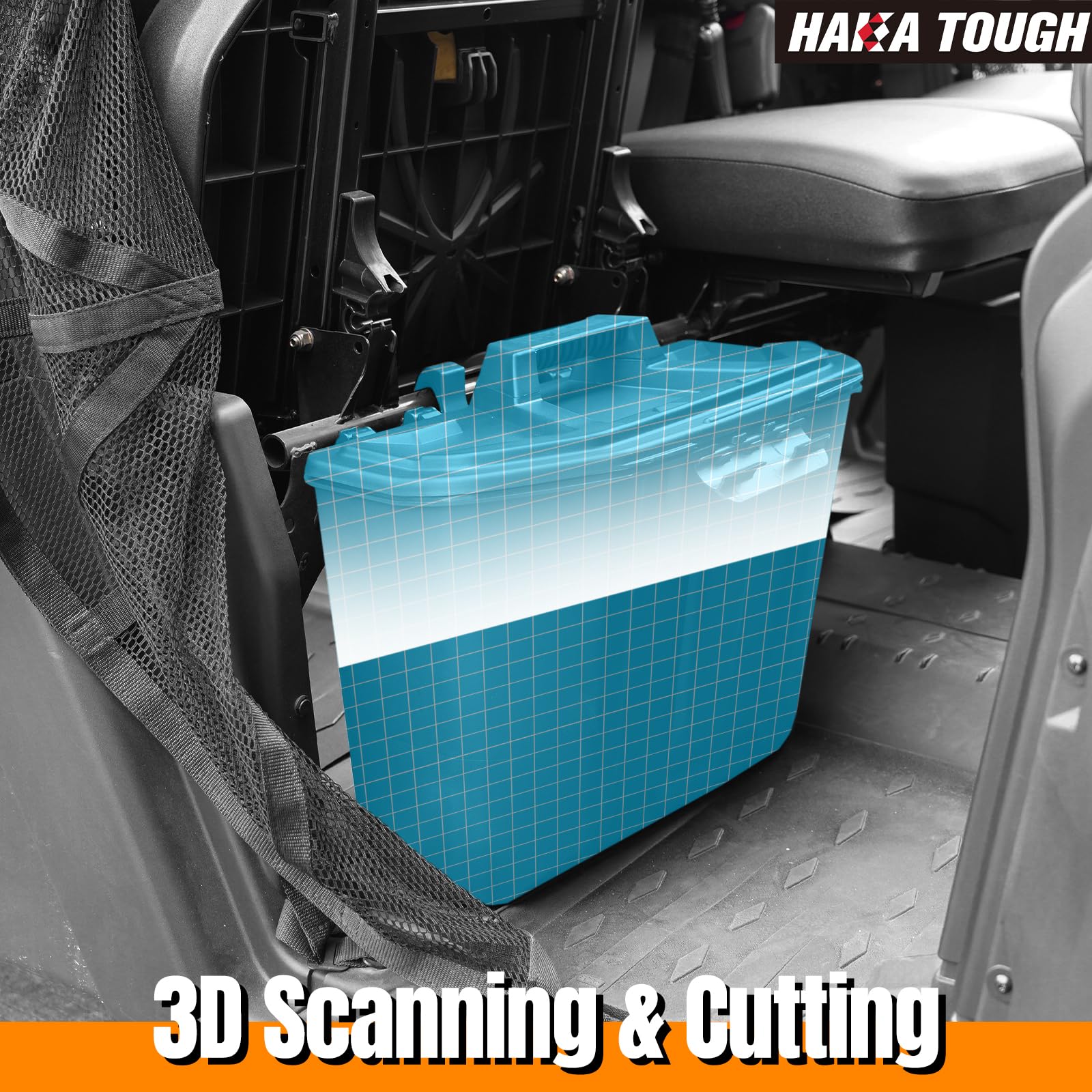 HAKA TOUGH Removable Storage Bins for Can-Am Defender Accessories 2016-2024, Passenger Under Seat Storage Box for Can Am Defender HD8 / HD10 / HD5 / Max HD8 / Max HD10 16-24, Replace OEM #715003314
