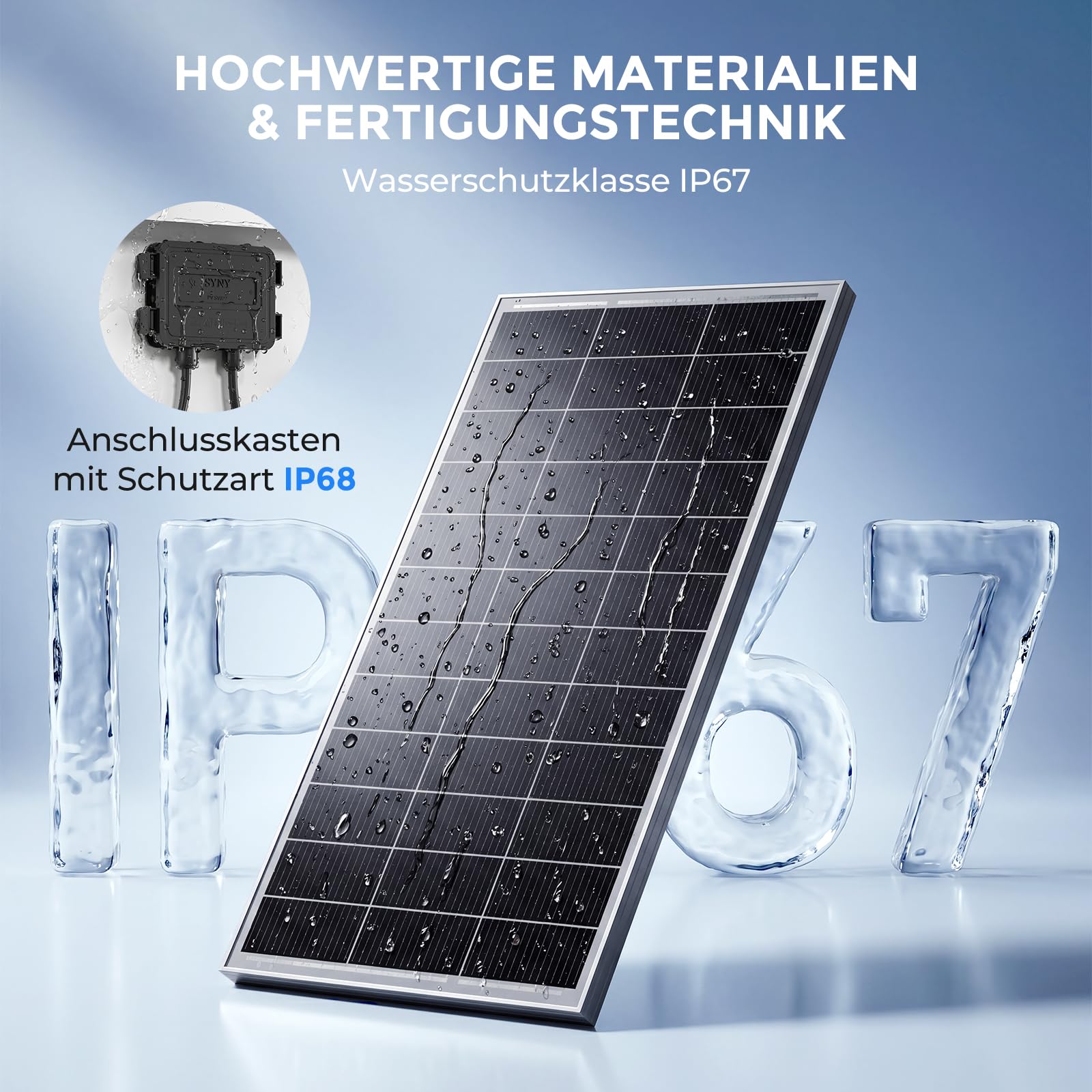 Panel solar de 50 W, módulo solar monocristalino de alta eficiencia, marco de aluminio negro 12 V/24 V, ideal para central eléctrica de balcón, autocaravana, hangar, barco
