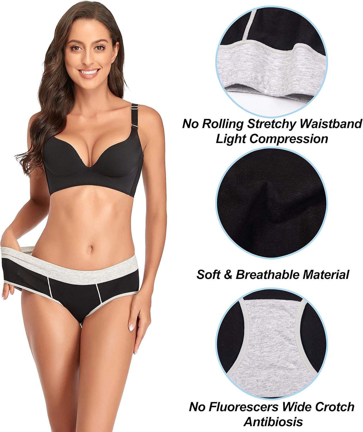 Hipster Panties for Women Cotton Womens Underwear Mid Rise Briefs Full Coverage Hip Hugger Underpants - Image 5