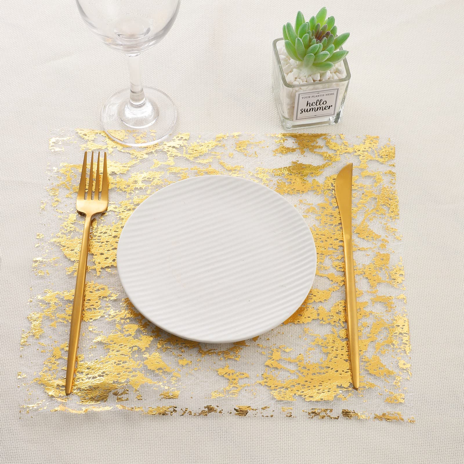 Lansls 30Cmx15M Runner Oro Da Tavolo, Runner Da Tavolo Dorato Riutilizzabile Tovaglia Per Feste Runner Da Tavolo Glitterato, Decorazione Da Tavolo Per