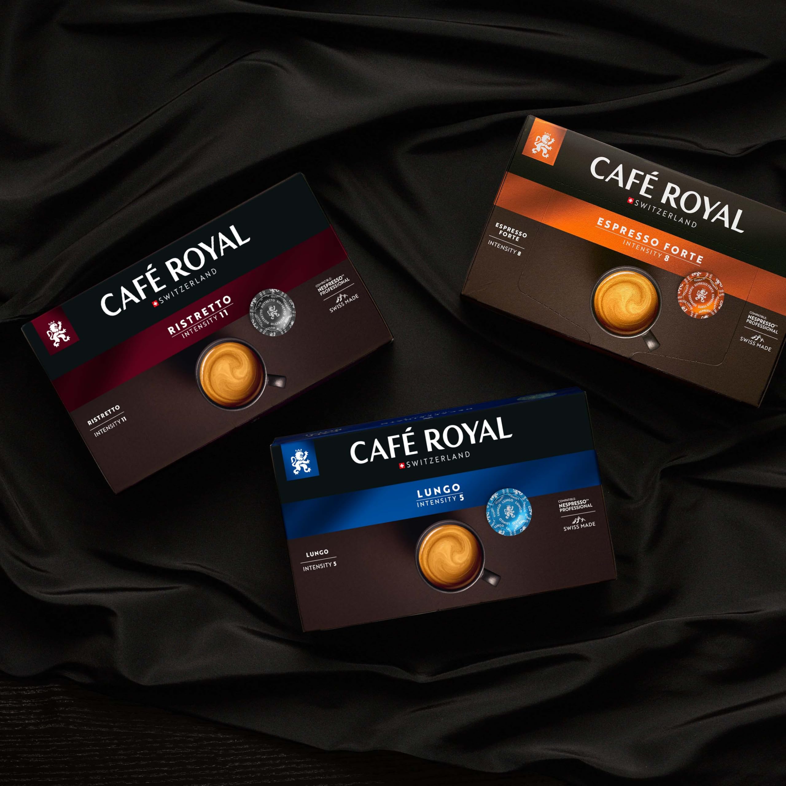 Café Royal Lungo Forte 50 Nespresso Pro kapsułki kompatybilne (intensywność 6/10), 1 opakowanie (1 x 50 padów)
