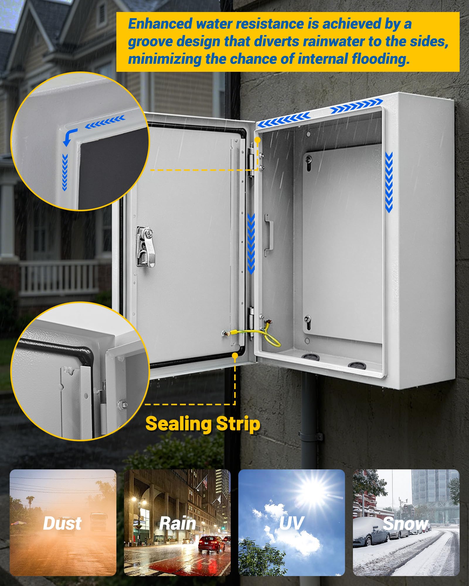 Steel Electrical Junction Box - IP66 Waterproof -3