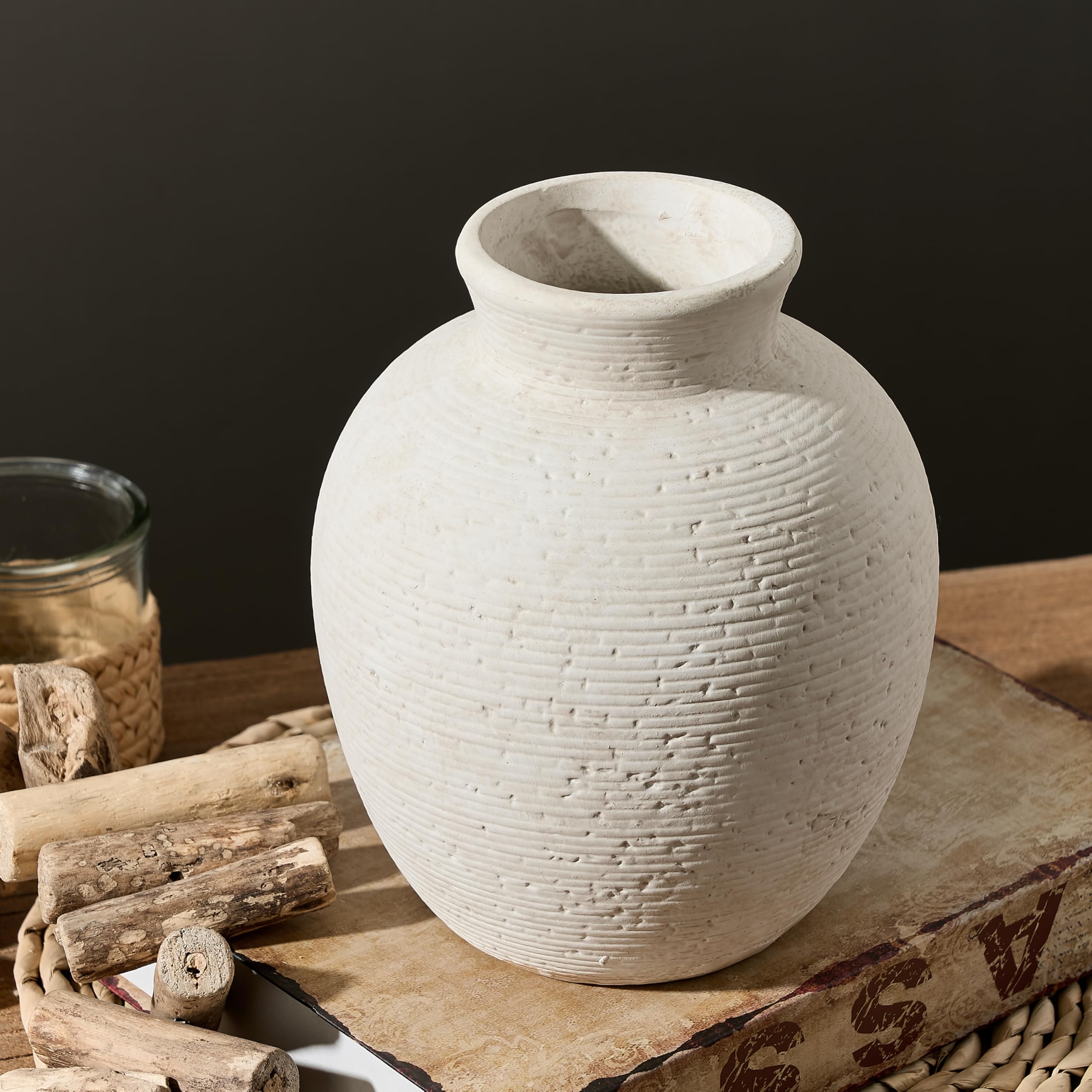Best White Vase Picks for 2026: Top & Ranked 5 Vanselia Ceramic Flower Vase Home Decor - Farmhouse Table Vases Rustic Vintage L — product photo