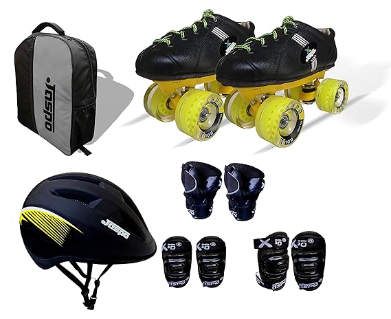 Jaspo Bontz Pro Shoe Skate Combo(Shoe Skate+ Helmet + Knee Guard+ Elbow Guard +Wrist Guard+ Bag)