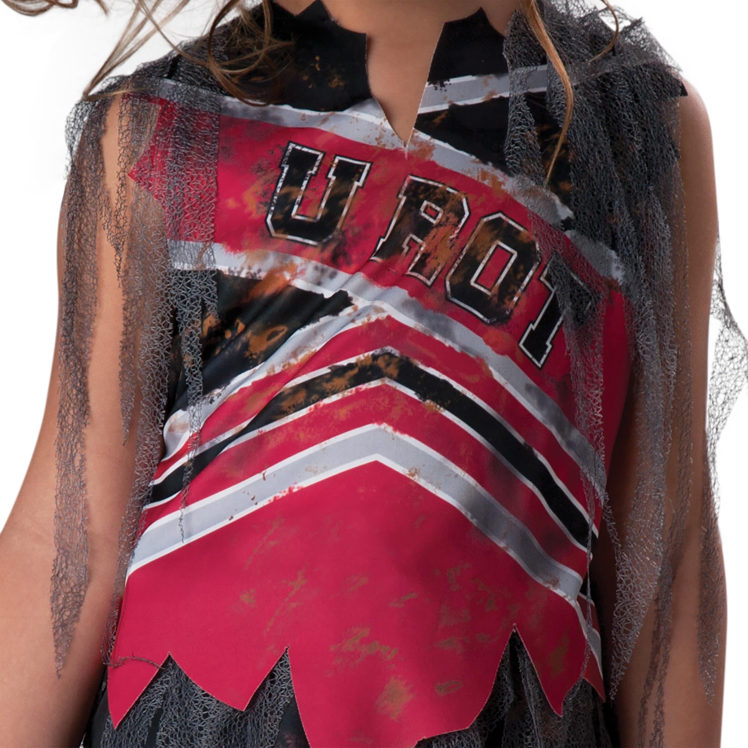 Spiritless Cheerleader Kostüm Für Mädchen – Gr. S In Rot, Schwarz, Weiß (Halloween, Mottoparty)
