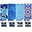 4 Pack Lightweight Thin Beach Towel Oversized 71x32 Big Extra Large Microfiber Sand Free Towels for Adult Quick Dry Travel Camping Beach Accessories Vacation Gift Blue Turtles Tie Dye Mandala