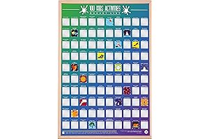 Gift Republic Scratch Off Bucket List Poster for Kids - Adventurous Activities and Family Fun