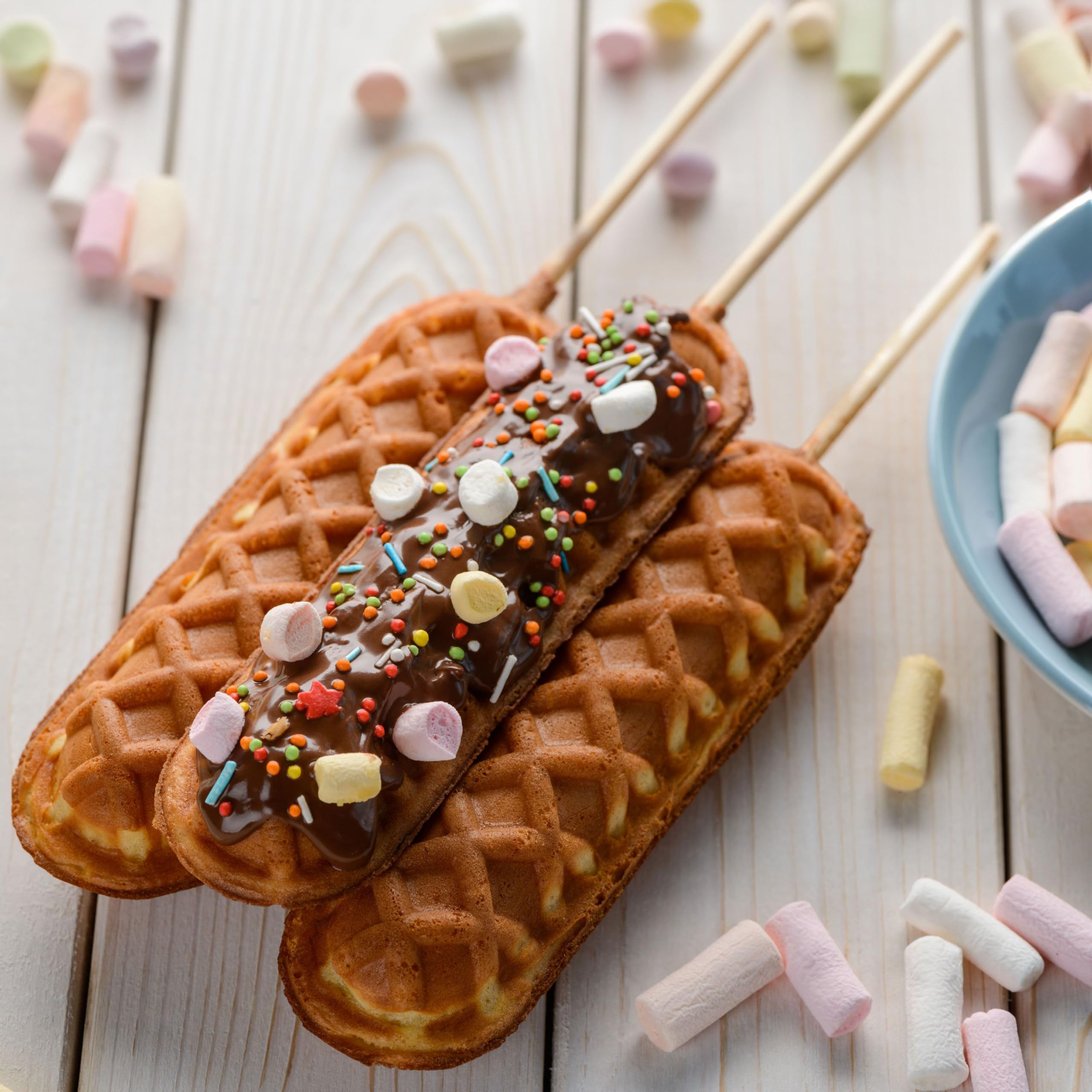 GGM Gastro Waffeleisen Lolly am Stiel 1,55 kW | Ideal für den Dauereinsatz, hochwertige Gusseisenplatten, präzise Zeitsteuerung, leichte Reinigung, sofort einsatzbereit