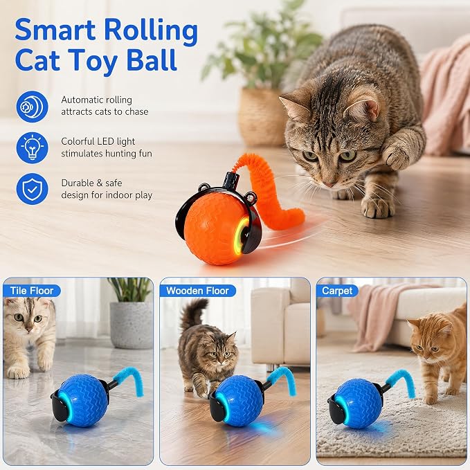 Juguete interactivo automático Tri-San para gatos miniatura 7