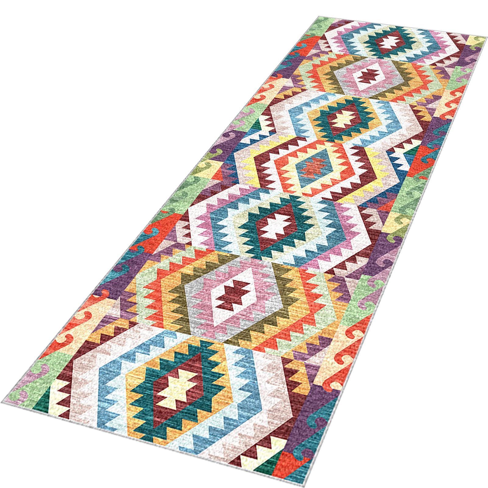 Carpet Runner Rugs for Hallway Non Slip Hall Runner Machine Washable Kitchen Laundry Room Long Area Rug Door Mat Runner for Hallway Entryway Kitchen Stair Bedroom Living Room Floor Rugs 65 x 90 cm