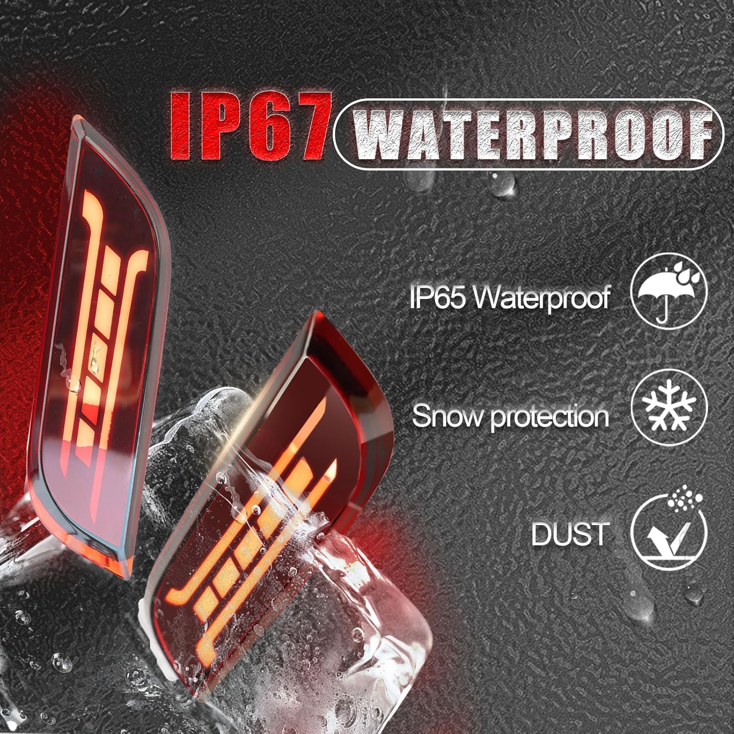 Full Lens LED DRL Rear Reflector Bumper Fog Light Brake Sequential Turn Signal Lamp 3 in 1 Compatible With Subaru 2008-2014 WRX/STI,08-up Impreza, 13-up XV Crosstrek (BLACK)