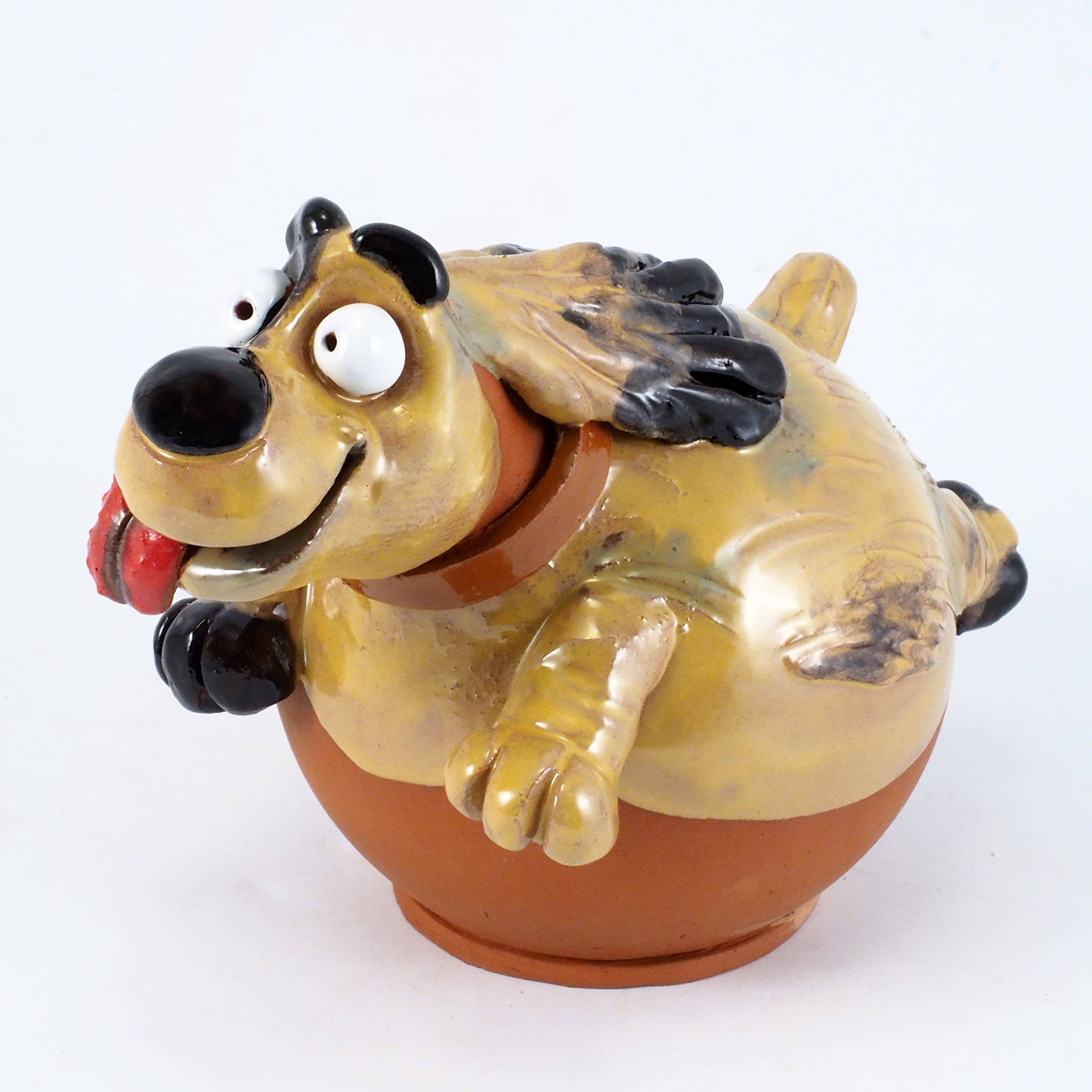 Ceramiczna dekoracja ogrodowa, palik trawnika dla psa, statuetka zewnętrzna, idealny, wyjątkowy prezent dla ogrodników, kobiet, mężczyzn, prezenty na podwórko - ręcznie robione, odporne na mróz