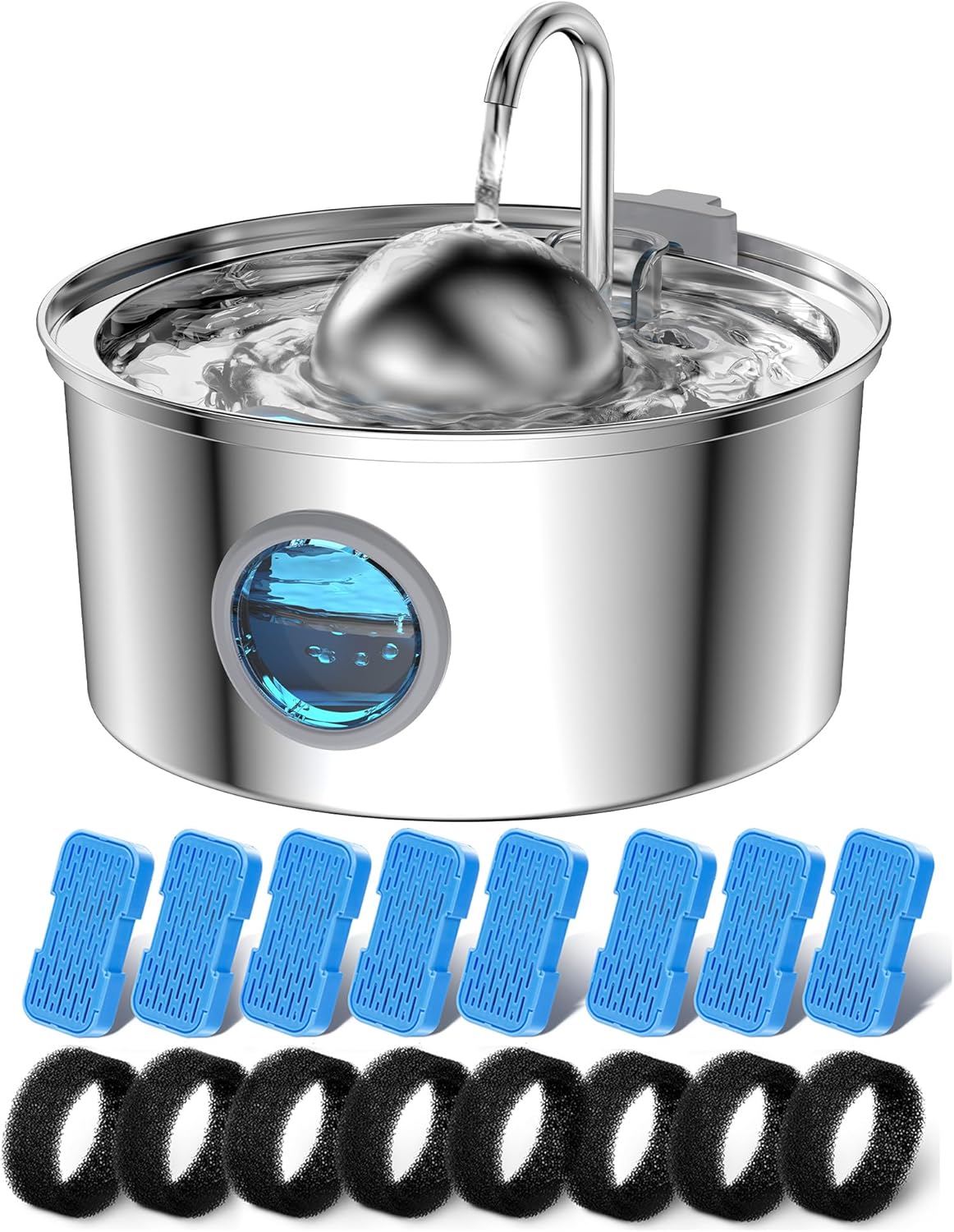 AONBOY Cat Water Fountain with 16 Filters, 108oz/3.2L Cat