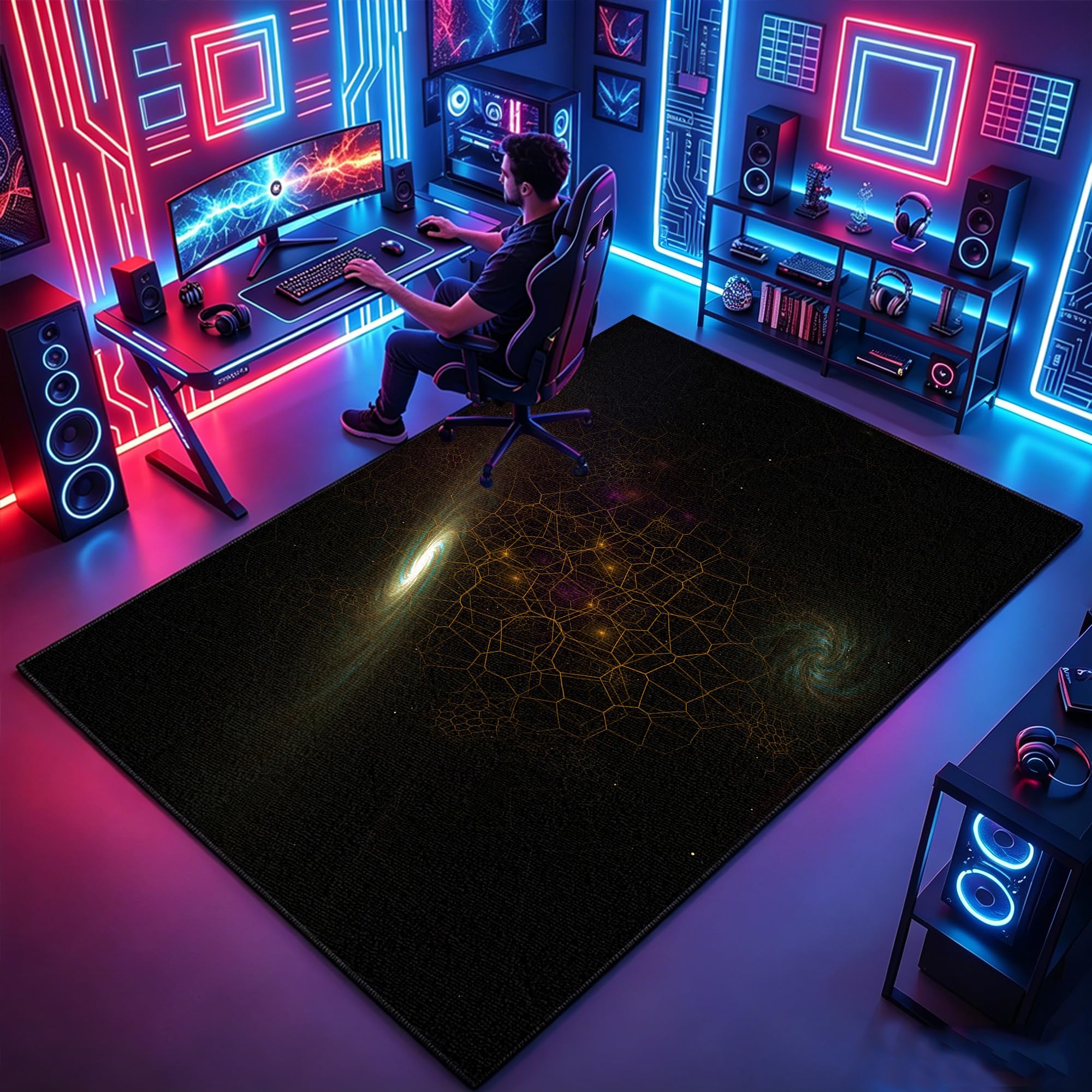 Tapis de zone de jeu antidérapant pour protéger le sol des chambres d'ados