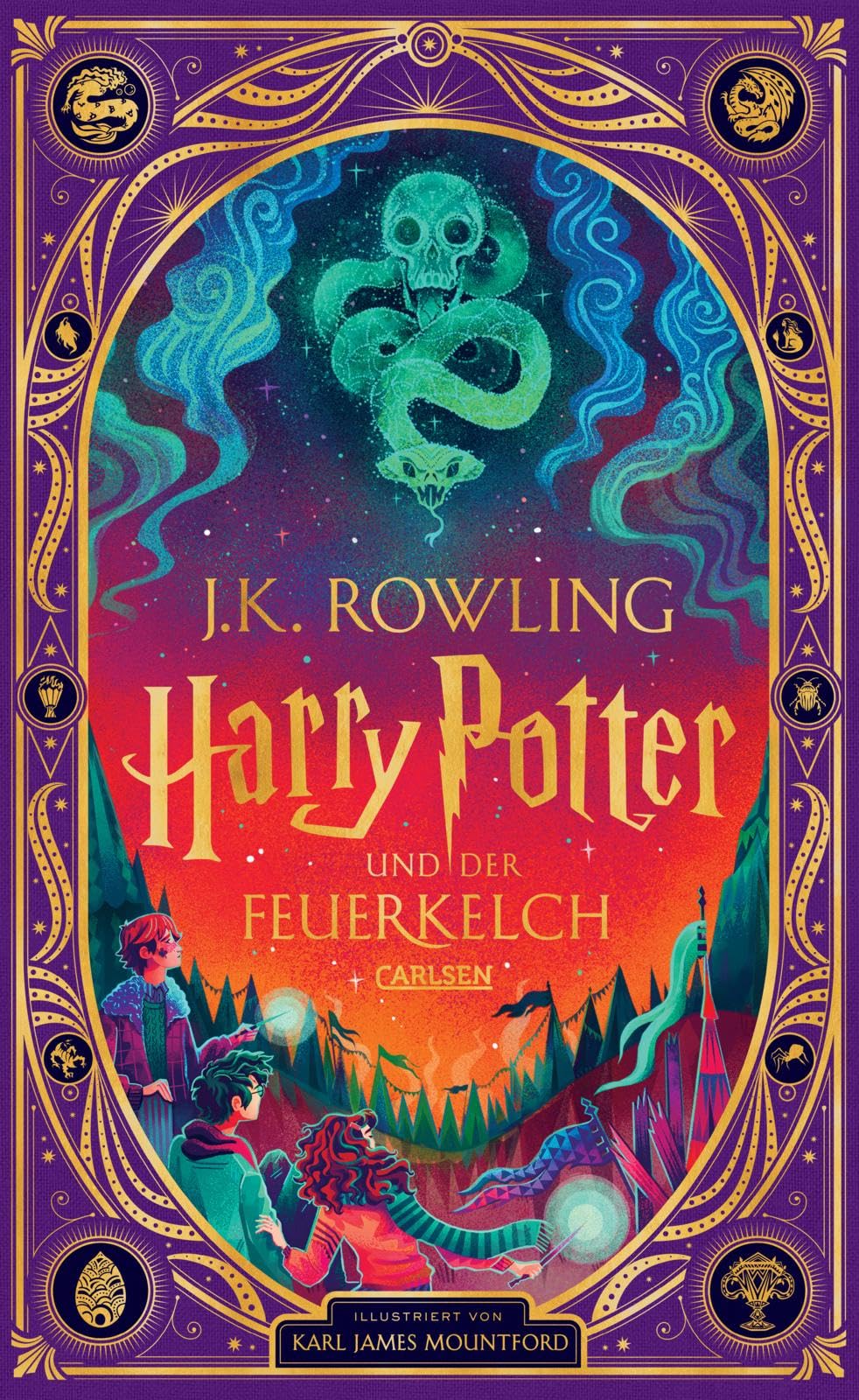 Harry Potter und der Feuerkelch (Papierkunst-Edition mit 3D-Aufklapp-Elementen 4): Farbig illustrierte Schmuckausgabe mit Goldprägung und Pop-Up-Elementen