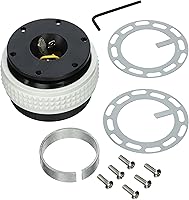 Vista 15 de NRG Innovations SRK-210BK/BK Kit de liberación rápida (cuerpo negro / anillo pirámide negro)