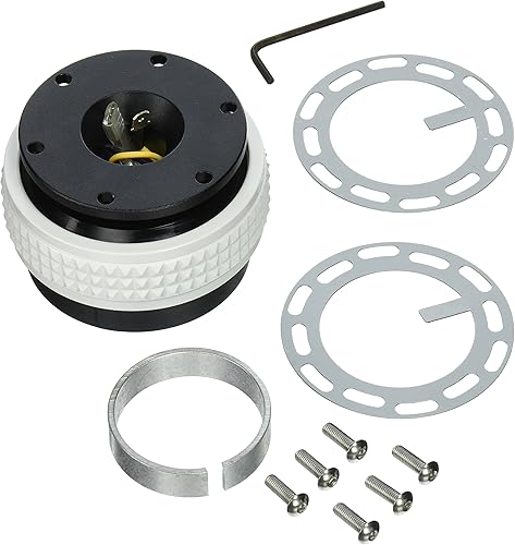 NRG Innovations SRK-210BKGL Kit de liberación rápida (cuerpo negro  anillo pirámide que brilla en la oscuridad)
